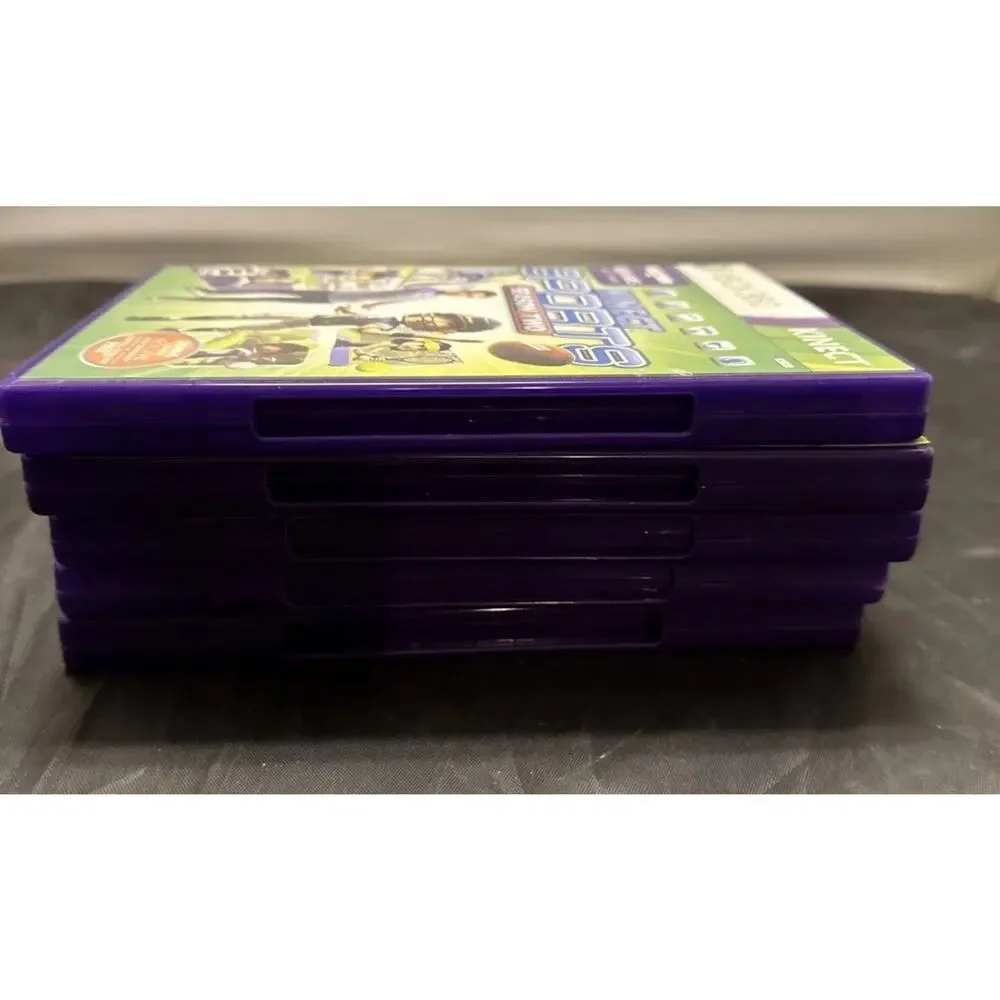 Xbox 360 Kinect 5 Game Lot Big League Sports Sesame Street Adventures Tested Vtg